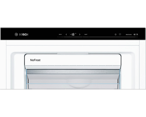 Innenansicht eines Gefrierschranks von Bosch mit NoFrost Funktion