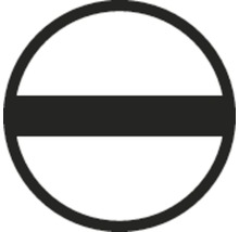 Symbol für nicht geeignet