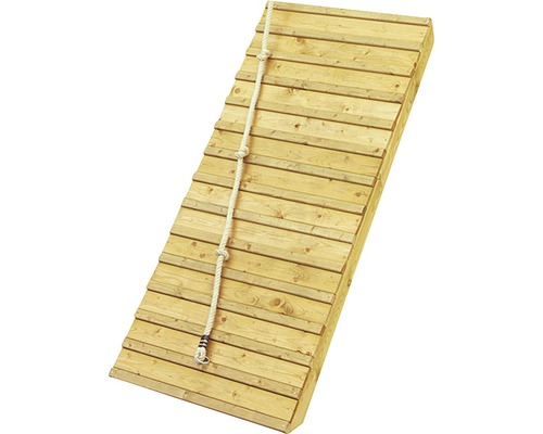 Holzkletterrampe mit Seil für den Außenbereich