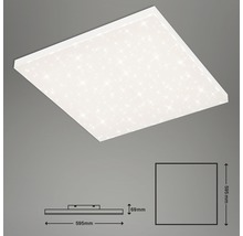 LED Panel dimmbar CCT 38W 3800 lm 3000- 6500 K 59,5x59,5 cm Frameless weiß + Sternenhimmel + Fernbedienung