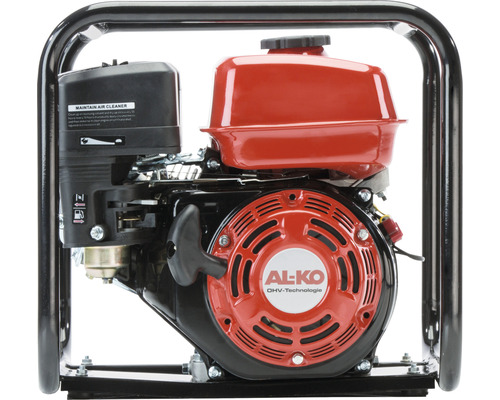 Wasserpumpe mit rotem Tank und schwarzem Rahmen