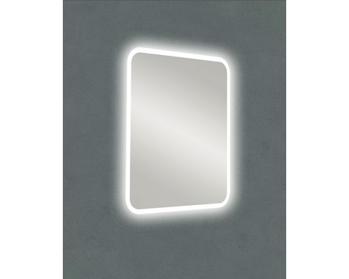 Quadratischer Spiegel mit LED-Beleuchtung für das Badezimmer