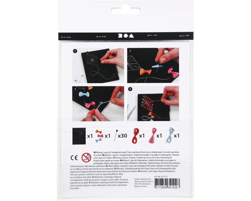 Bastelset zum Sticken von Motiven auf Stoff