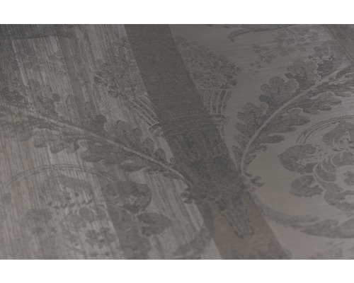 Tapete mit floralem Muster und Holzeffekt