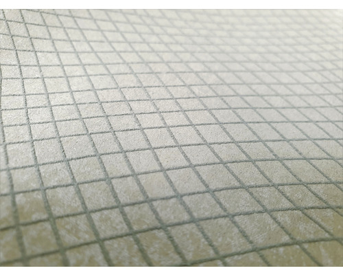 Nahaufnahme einer Tapete mit einem geometrischen Karomuster.