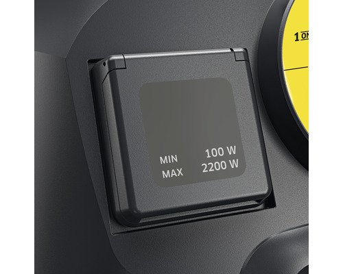 Detailansicht einer Leistungsaufnahme von 100 Watt bis 2200 Watt