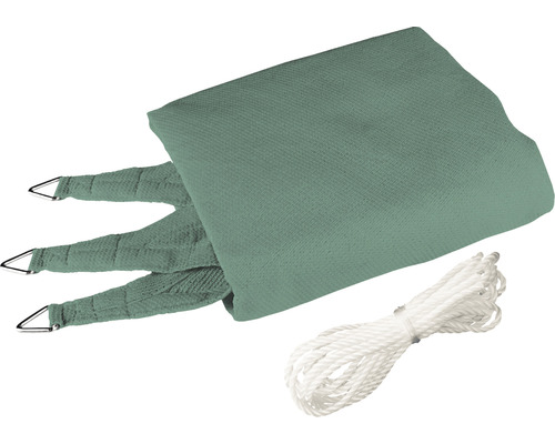 Dreieckiges Sonnensegel aus Stoff mit Seil