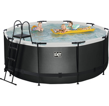 Aufstellpool mit Leiter und spielenden Kindern im Wasser