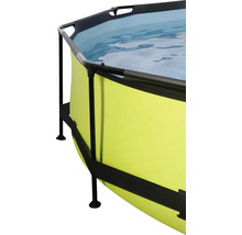 Aufstellpool Framepool-Set EXIT Lime rund Ø 244x76 cm inkl. Kartuschenfilteranlage & Abdeckung grün