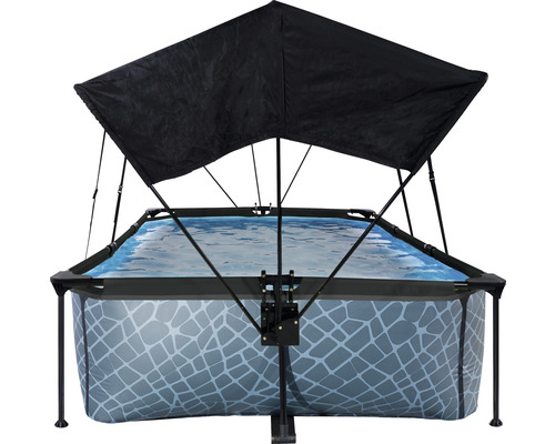 Aufstellpool mit Sonnenschutzdach