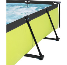 Detailansicht eines Frame Pools mit Stahlrahmen und Beckenfolie