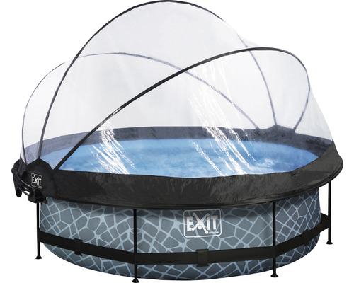 Rundes Schwimmbecken mit Abdeckung