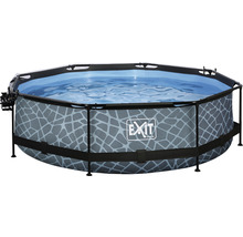 Aufstellpool mit Steinmuster