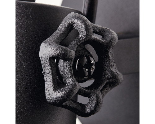 Schwarzes Stellrad zur manuellen Einstellung