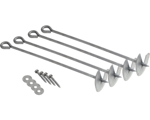 Erdanker-Set mit Schrauben und Unterlegscheiben