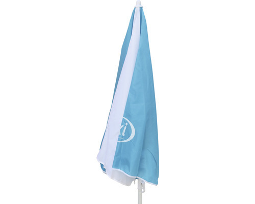 Geschlossener Sonnenschirm mit Logo