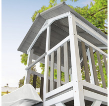 Spielturm axi Beach Tower mit Doppelschaukel und Rutsche weiß Holz grau weiß-thumb-7