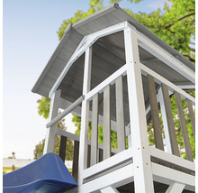 Spielturm axi Beach Tower mit Nestschaukel Holz grau Blau weiß-thumb-4