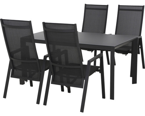 Gartentischgruppe mit vier Stühlen