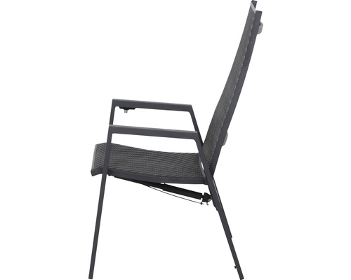 Gartenstuhl mit Armlehne, Seitenansicht