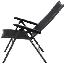 Verstellbarer Gartensessel aus Aluminium und Textil