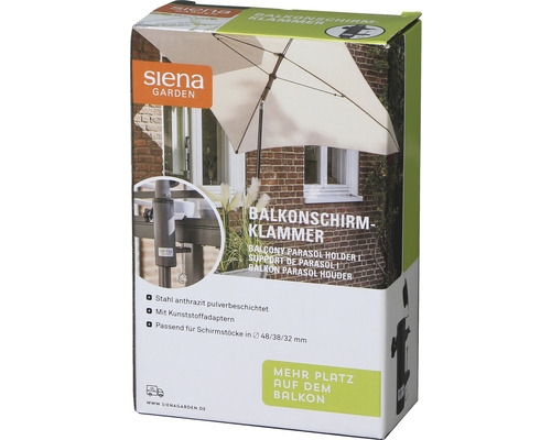 Verpackung der Siena Garden Balkonschirmhalterung