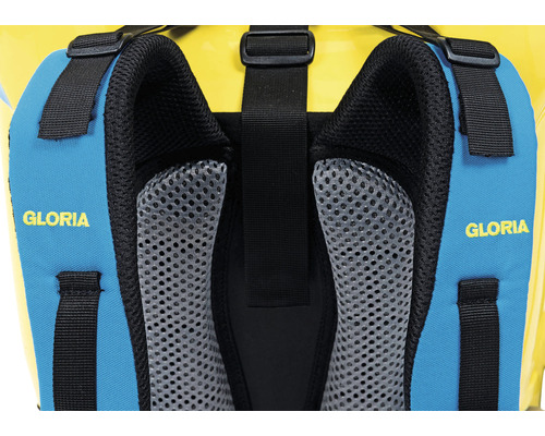 Detailansicht der Rückseite eines Gloria Rucksacks