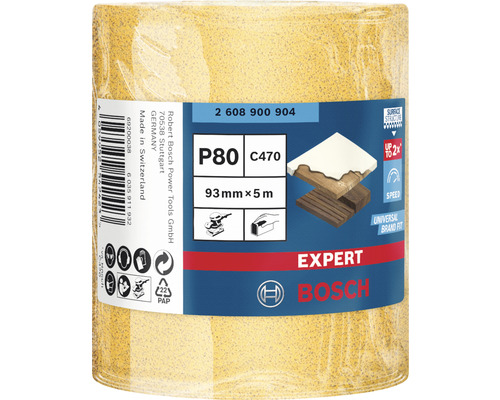 Bosch Expert Schleifpapierrolle, Körnung P80, circa 93 mm x 5 m