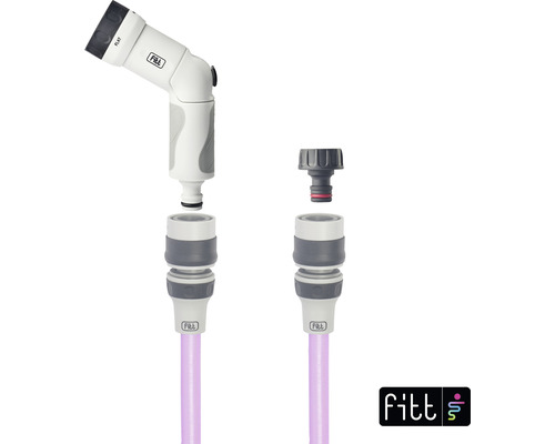 Fitt Gartenschlauch Set mit Spritzdüse und Schlauchstück