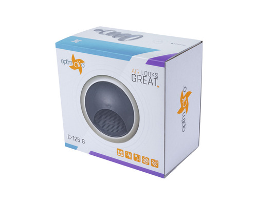 Verpackung eines OptimAIRo C-125 G Lüfters