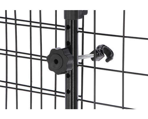 Detailansicht eines Gitterelements mit Befestigungsmaterial