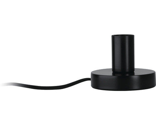 Schwarzer Kerzenständer mit Stromkabel