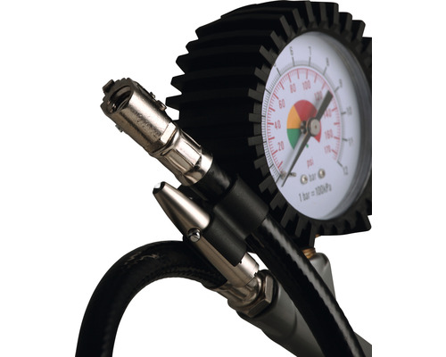 Reifendruckprüfer mit Manometer und Schlauch