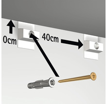 Aufhängesystem All-In-One Click Rail 20 m weiß Primer-thumb-9