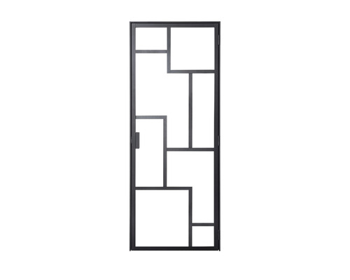 Schwarze Innentür mit geometrischem Design für den Innenausbau
