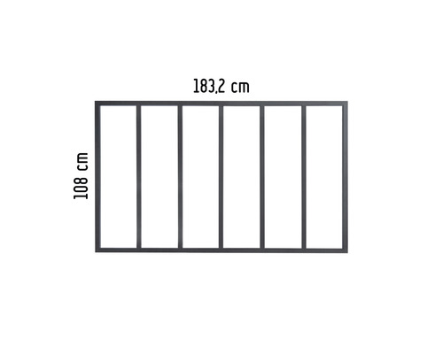 Metallzaunfeld, 183,2 cm breit und 108 cm hoch