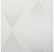 Nahaufnahme einer weißen Tapete mit geometrischen Mustern und Glitzerlinien