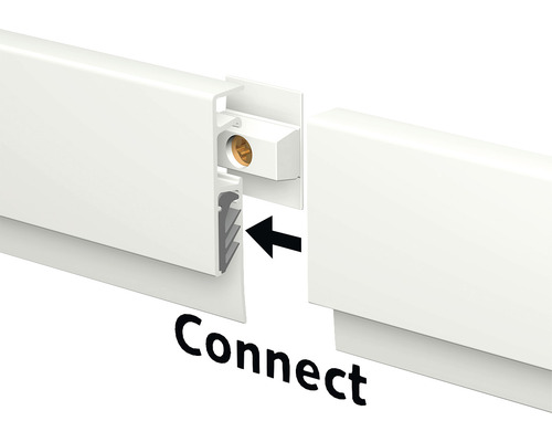 Verbindung zweier Türdichtungen mit Pfeilmarkierung