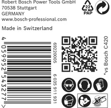 Informationen zu Robert Bosch Power Tools, Barcode, QR Code, Papierverpackungskennzeichen, Schutzvorkehrungen