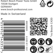 Informationen zu Robert Bosch Power Tools GmbH, Barcode, QR-Code und erforderlicher Schutzausrüstung