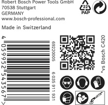 Informationen zu Robert Bosch Power Tools, Barcode, QR-Code und Sicherheitshinweise