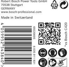 Informationen zu Robert Bosch Power Tools GmbH, Barcode, QR Code und Sicherheitshinweisen