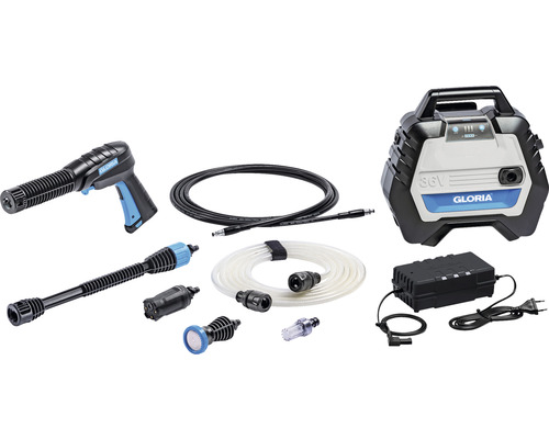Gloria Akku-Hochdruckreiniger Set mit Zubehör