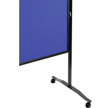 Mobile Stellwand mit Stoffbezug und Rollen