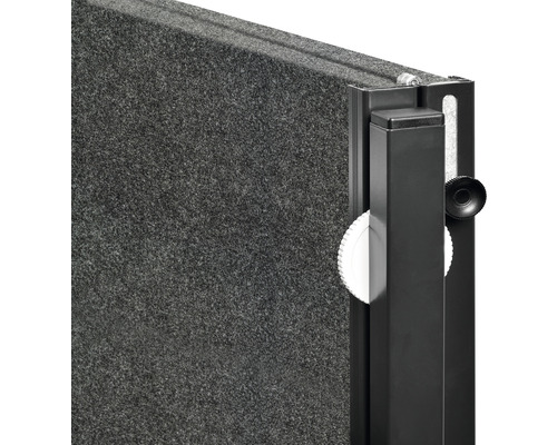 Akustikstellwand mit Stoffbezug und schwarzem Rahmen