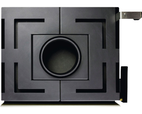 Kaminofen Tür mit geometrischem Muster