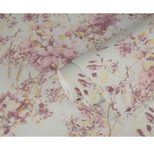 Vliestapete 37816-1 Attractive Blumenmuster rosa gelb-thumb-1