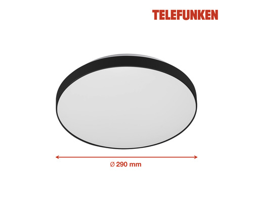 Telefunken Deckenleuchte, runder Lampenschirm, Durchmesser 290 Millimeter
