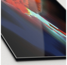 Detailaufnahme einer Acrylglasplatte mit Abstraktem Motiv