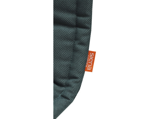 Detailansicht eines Gartenmöbelkissens mit Siena Garden Logo